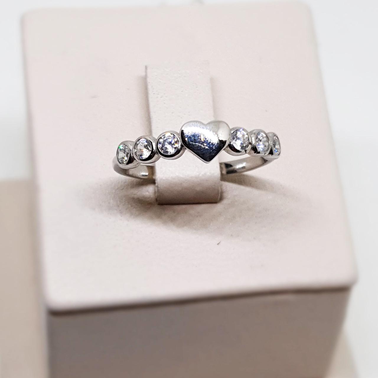 Кольцо серебряное с кубическим цирконием р. 17,5 1,75 г (1558972758)