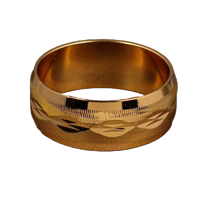 Обручальное кольцо Xuping Jewelry граненый рисунок капелька 8 мм р. 17 Золотистый (2629121286)