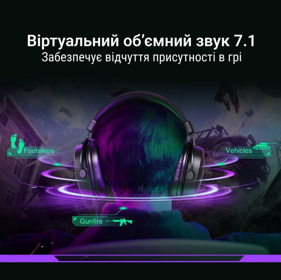 Наушники игровые FIFINE H9 USB с четким микрофоном - фото 2