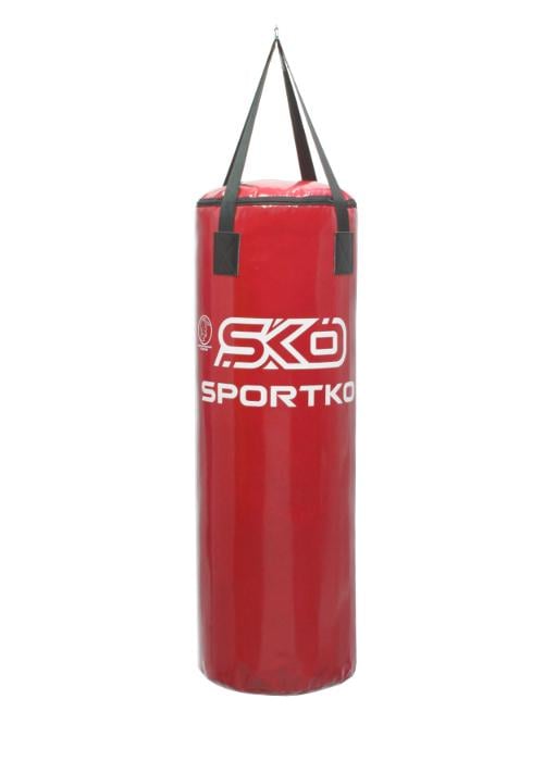 Боксерский мешок SPORTKO МП1 Элит ПВХ 110х35 см 20-25 кг со стропой Красный (6936116105032)