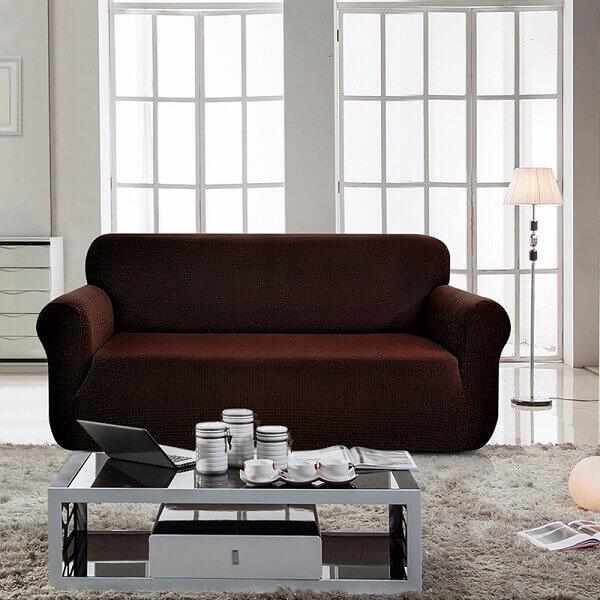 Чехол на четырехместный диван Homytex водонепроницаемый 235х300 см Коричневый (HT-384850)