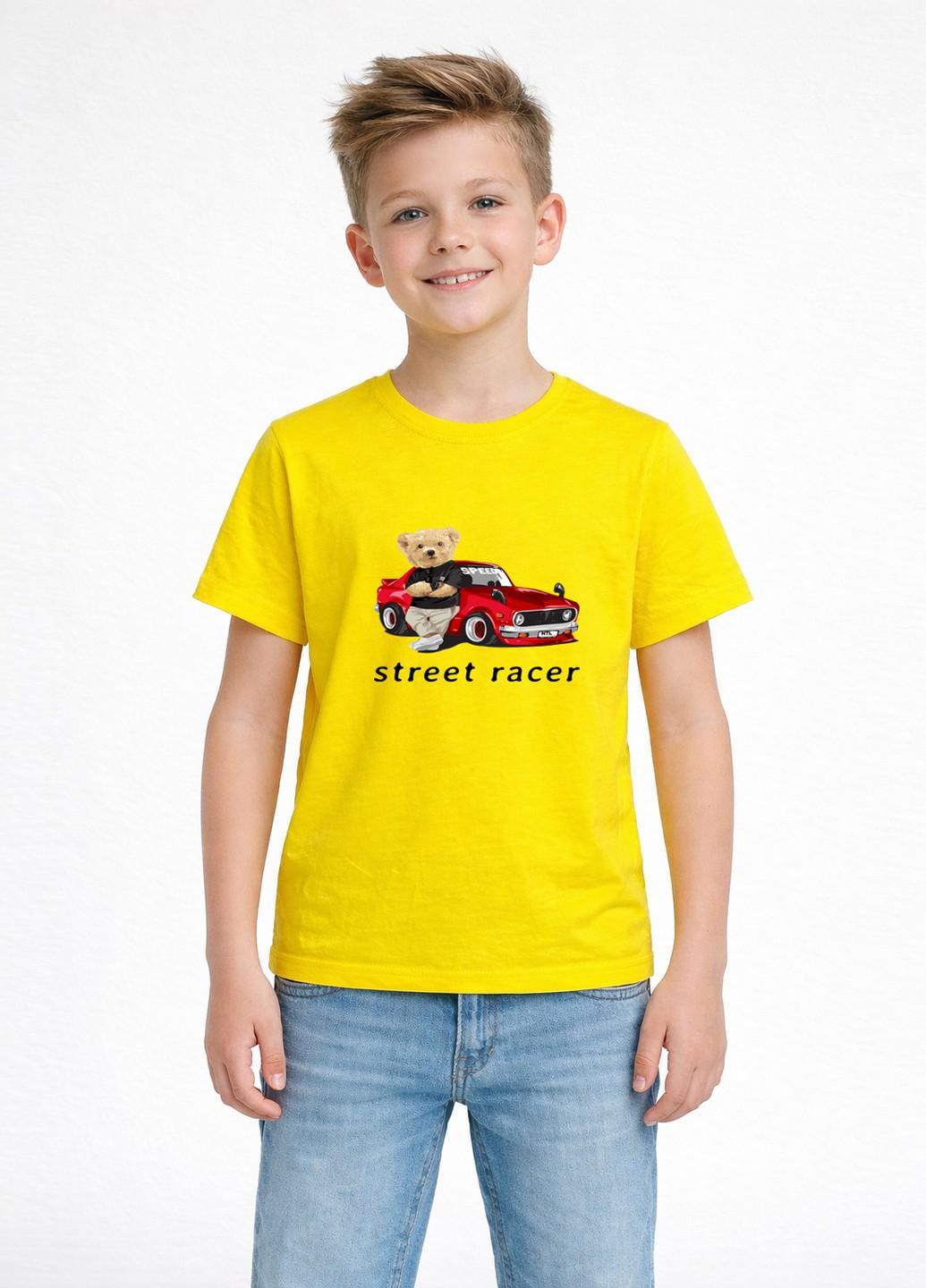 Футболка дитяча Наталюкс "Street racer" р. 38 146-152 см Жовтий (1238063064761)