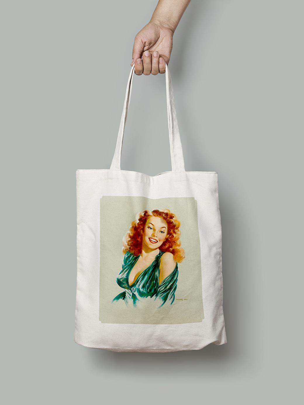 Эко-сумка Портрет рыжеволосой. Воан Олден Басс шопер (pin_up010232_Bag)