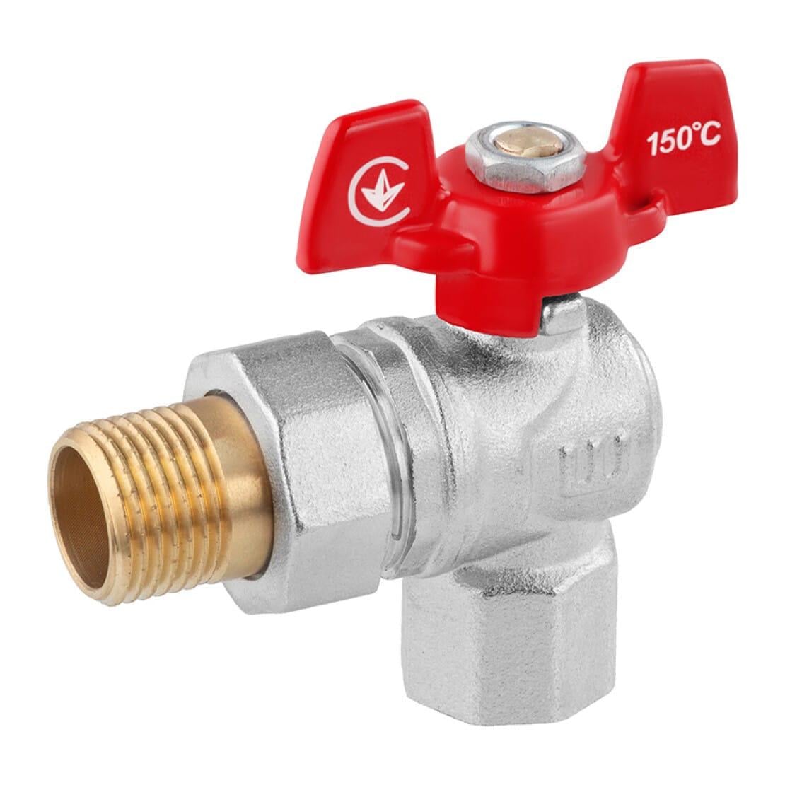 Кран с американкой WaGa 3/4" ВЗ угловой латунь (WG-100019) Кран с американкой WaGa 3/4" ВЗ угловой латунь (WG-100019)