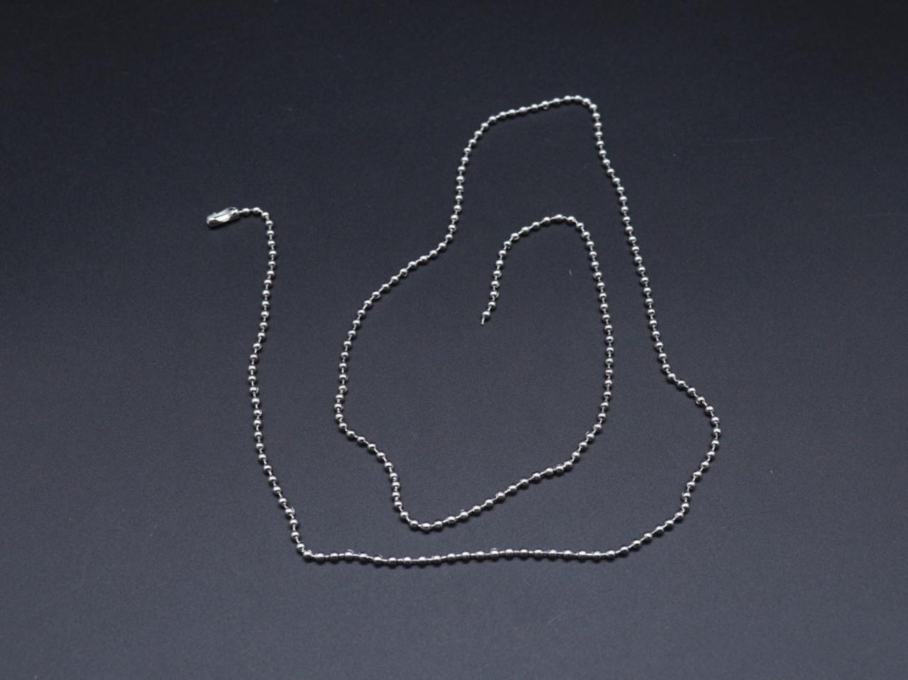 Цепочка шариковая металлическая 1,5 мм 70 см Серебристый (LD-307-2)
