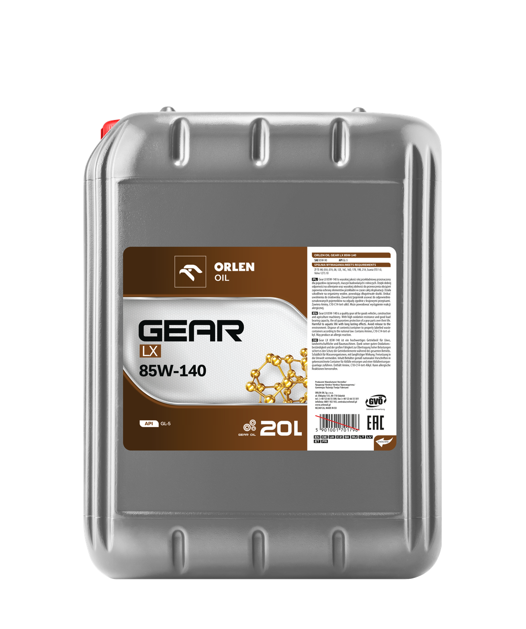 Мастило трансмісійне Orlen Oil Gear LX 85W-140 20 л (700001023м)