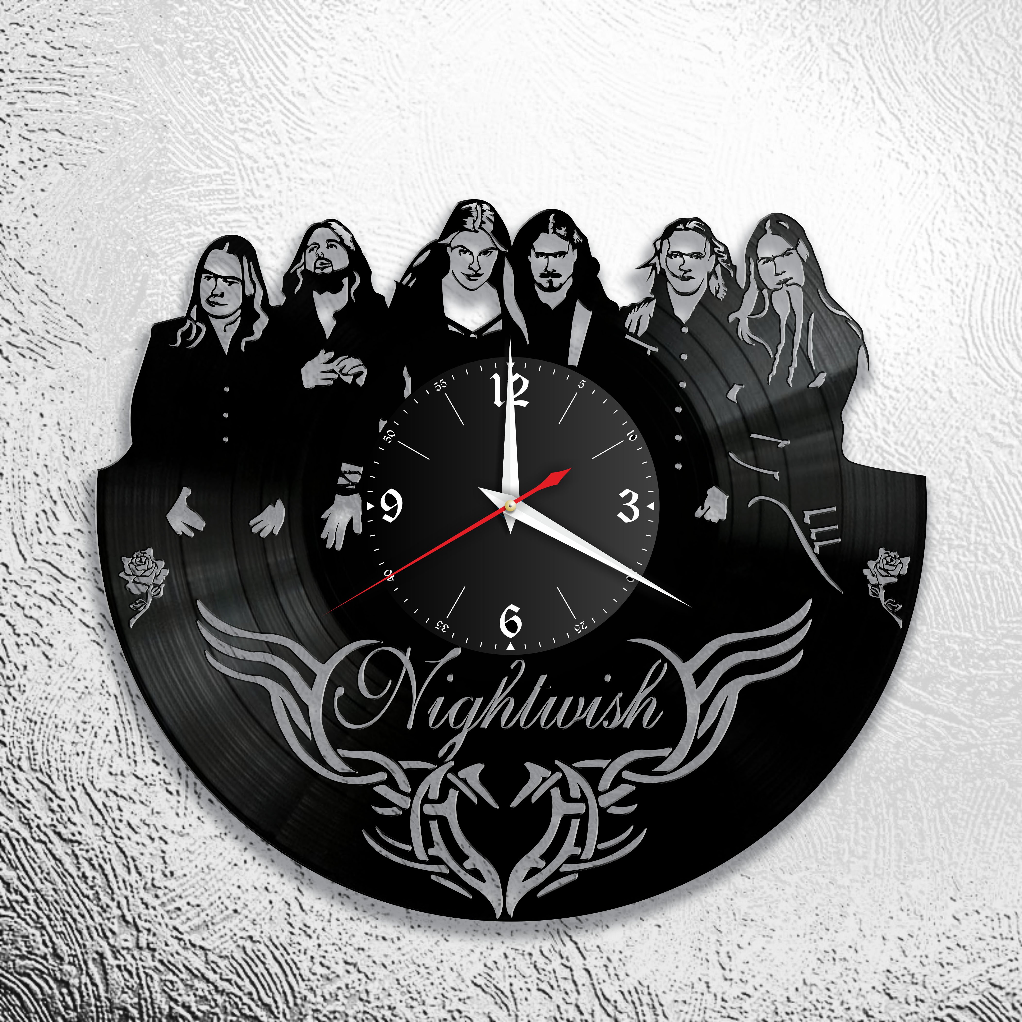 Часы настенные Nightwish 0681 из виниловой пластинки
