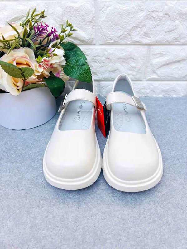 Туфли классические для девочки Apawwa 1824 р. 34 21 см Бежевый (1824-2) - фото 2