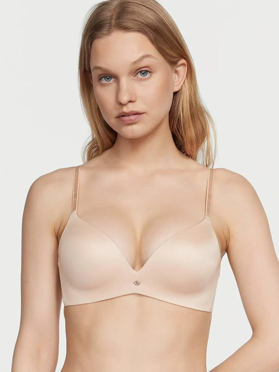 Бюстгальтер безкаркасний Victoria's Secret So Obsessed Smooth Wireless Push-Up Bra 70 A Бежевий