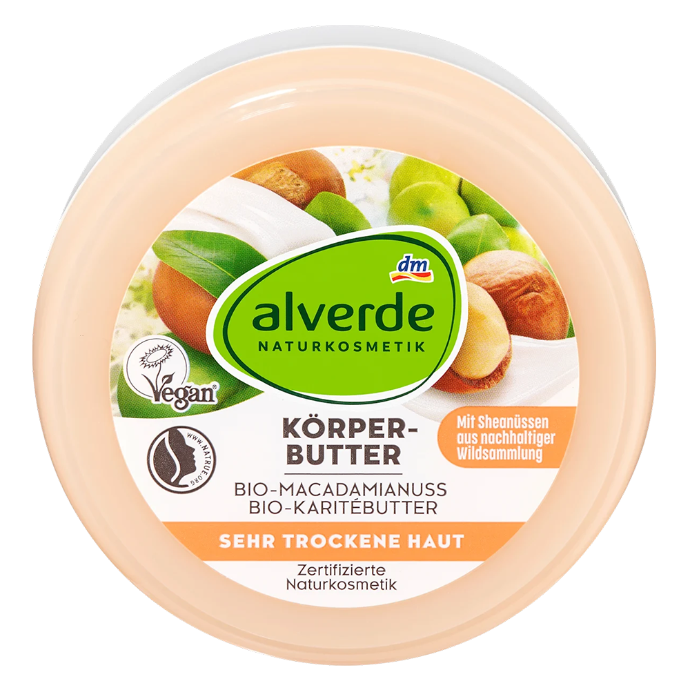 Масло для тела Alverde Naturkosmetik с органическим маслом макадамии и маслом ши 200 мл