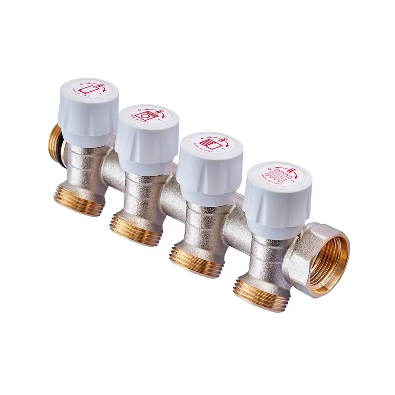 Коллектор с регулируемыми вентилями Roho R809-04 3/4"x3/4" EK (RO0251)