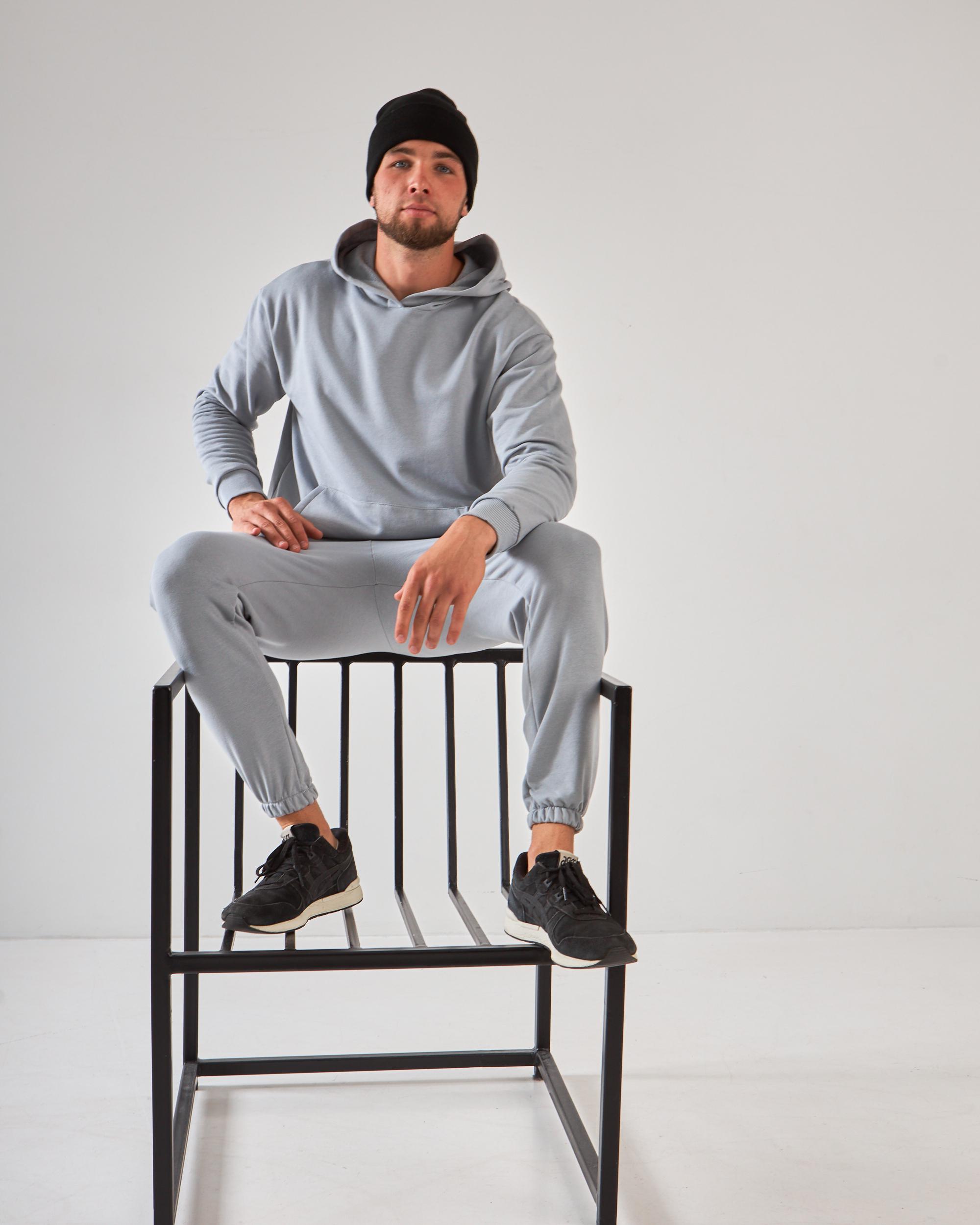 Костюм спортивный демосезонный р. 46 Светло-серый (13889096) - фото 4