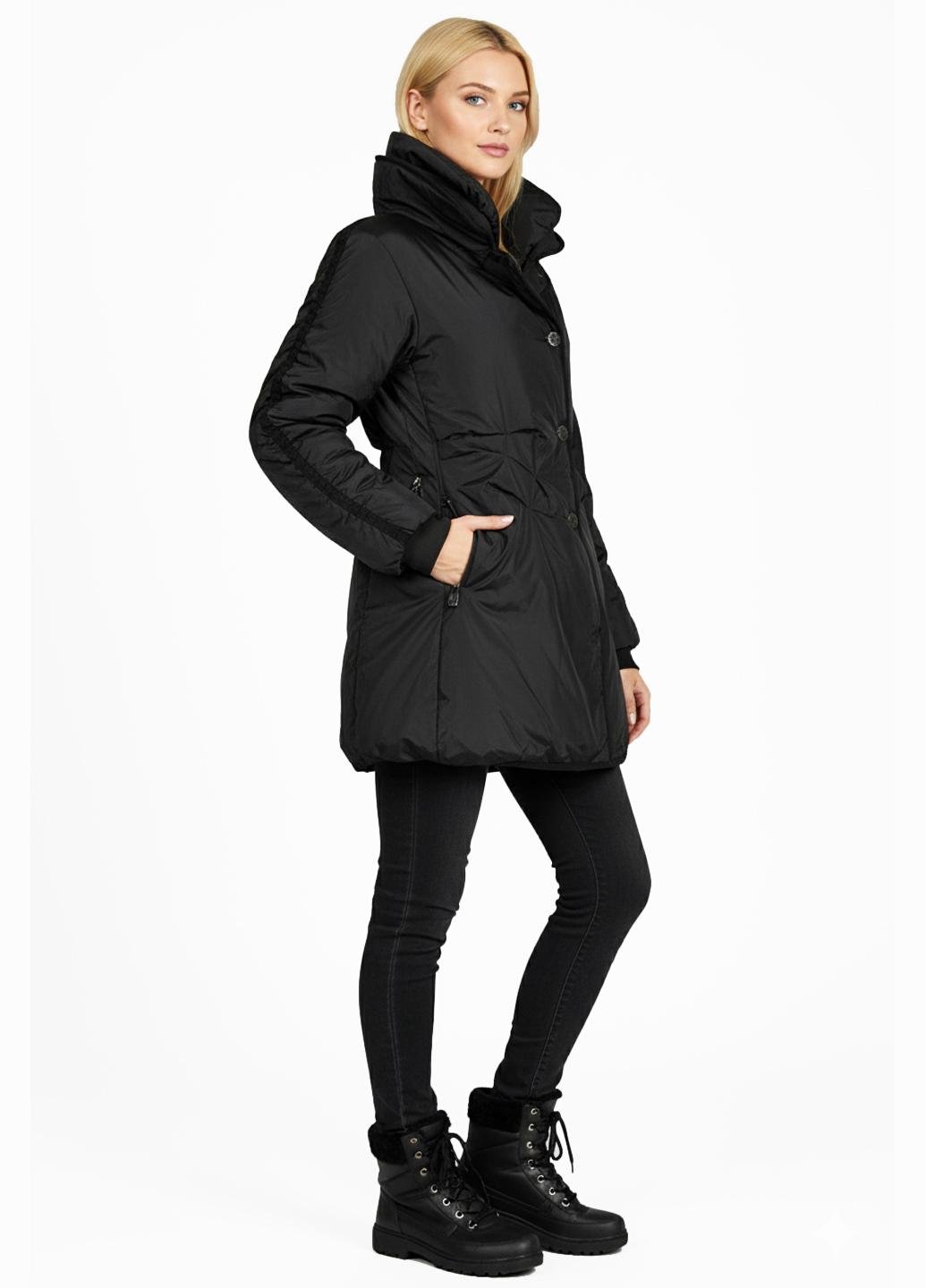 Пуховик женский Number Nine NN-303 приталенный р. 42 Черный (NN-303-42) - фото 2 Пуховик женский Number Nine NN-303 приталенный р. 42 Черный (NN-303-42) - фото 2