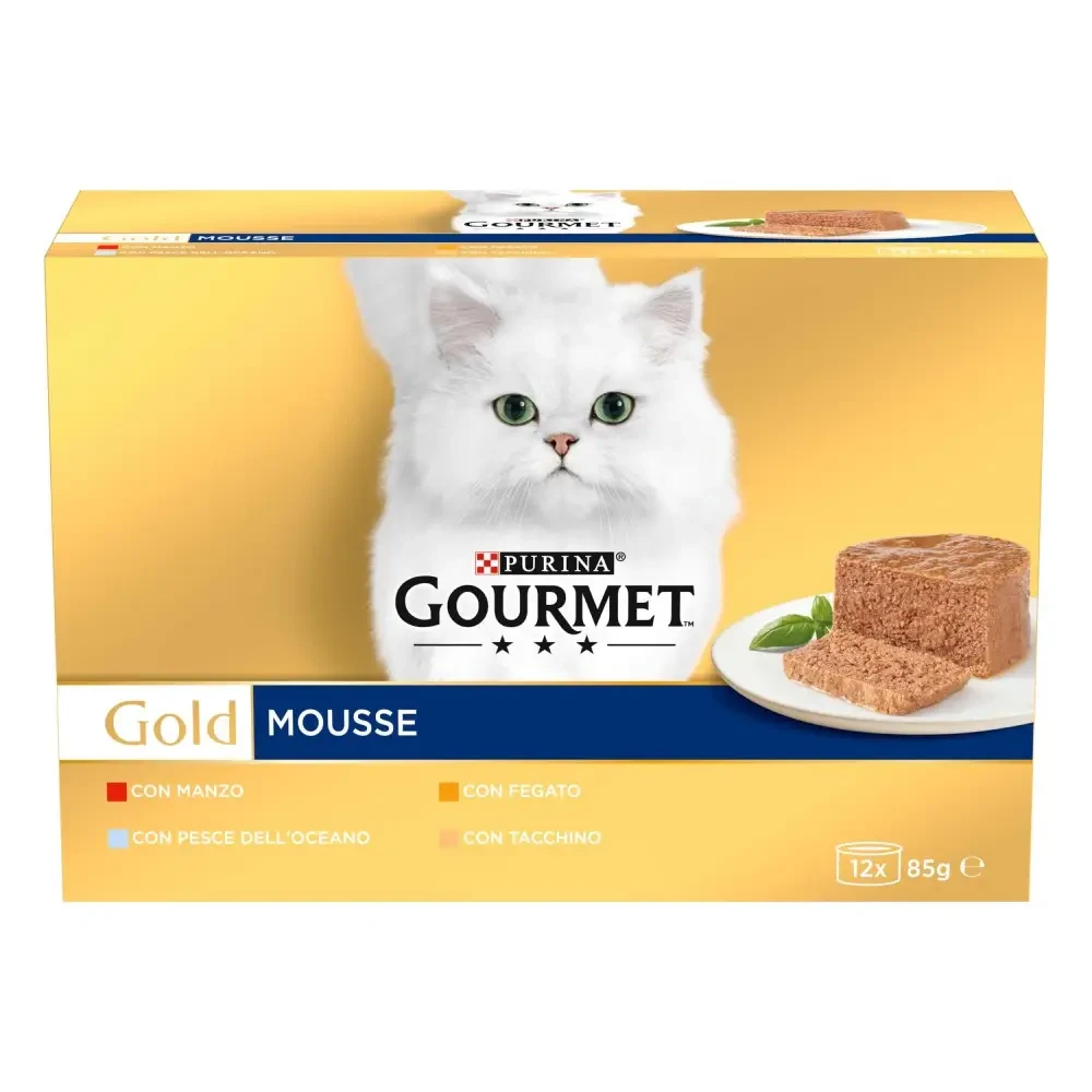 Набір вологого корму для котів Gourmet Gold асорті 85 г x 12 шт. (7613032022907)
