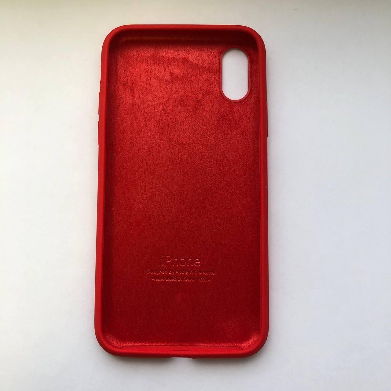 Чехол Silicone Case для Apple iPhone X, XS Red - фото 2