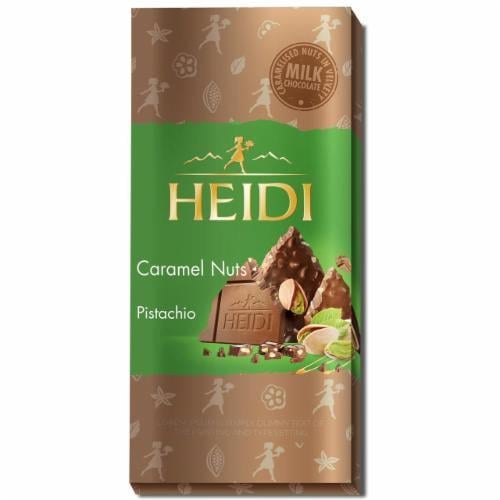 Шоколад Молочний Heidi Caramel Nuts Pistachio 80 г (06788)
