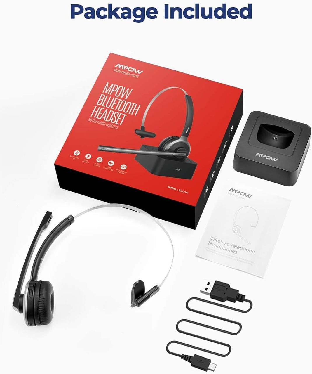 Гарнитура Bluetooth Mpow M5 Pro (7600) - фото 9