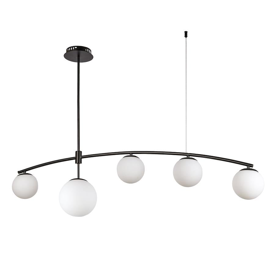 Люстра молекула подвесная Levistella 7529827-5 BK/WH плафоны белые Черный