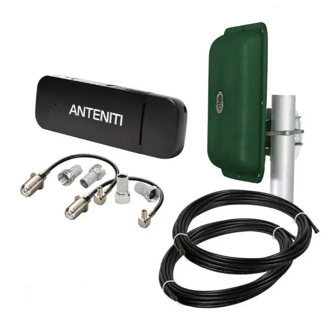Інтернет-комплект з модемом ANTENITI E3372H-153 Wi-Fi та панельна антена Green Edition ENERGY 2х15 dB (2138810196)