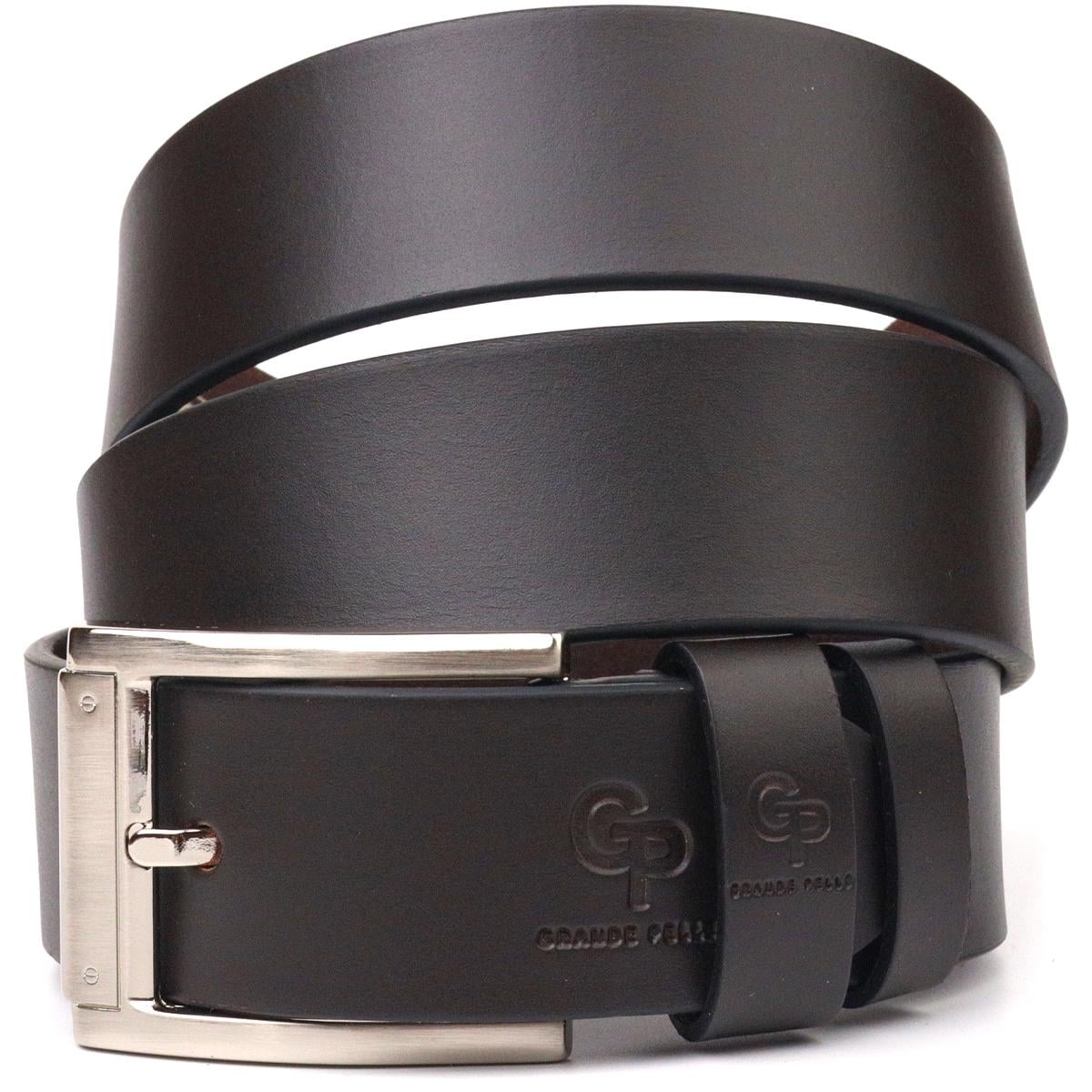 Ремінь чоловічий шкіряний GRANDE PELLE Leather Belt 21461 Коричневий (55250)