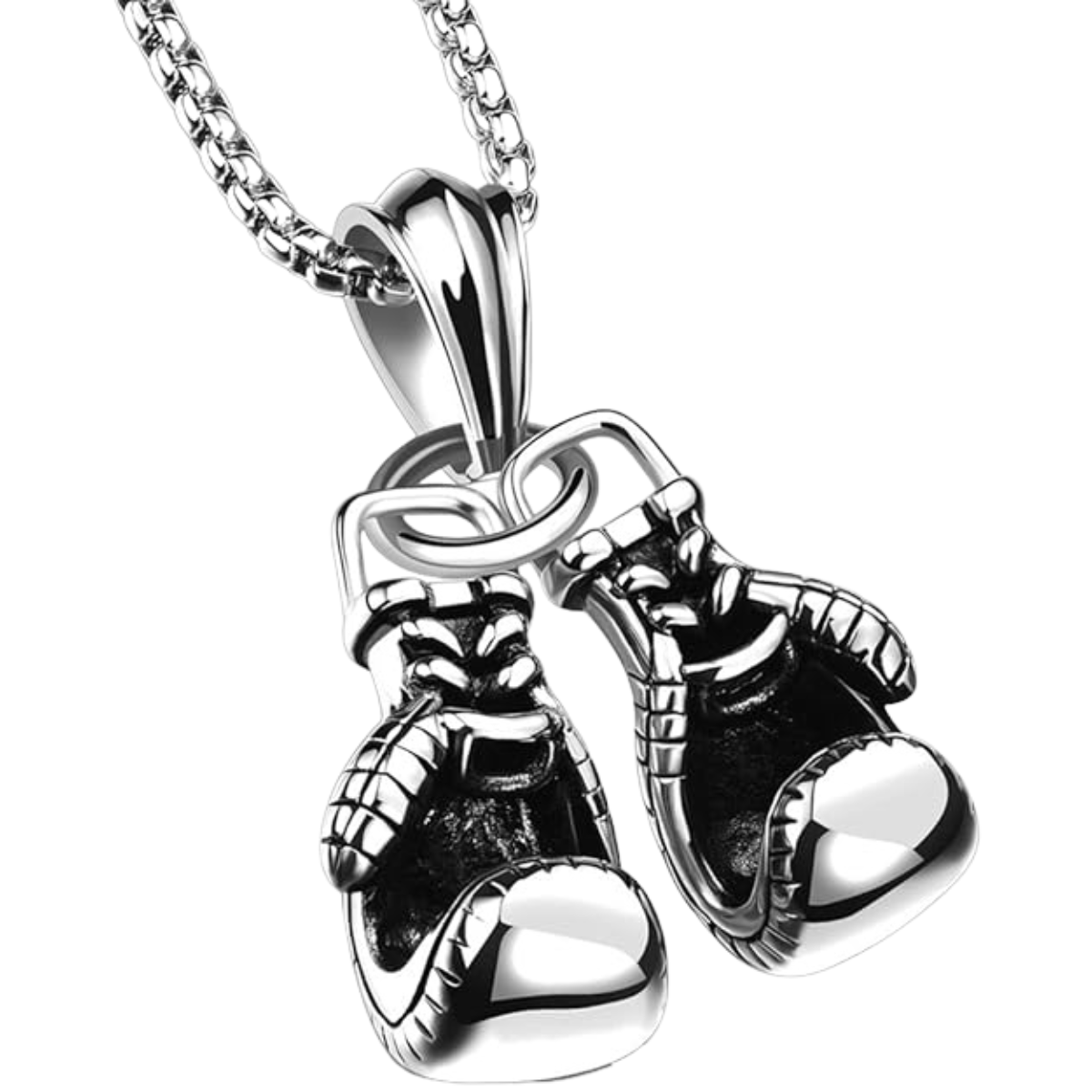 Подвеска Боксерские перчатки на цепочке BoxetBling Серебристый (3019)