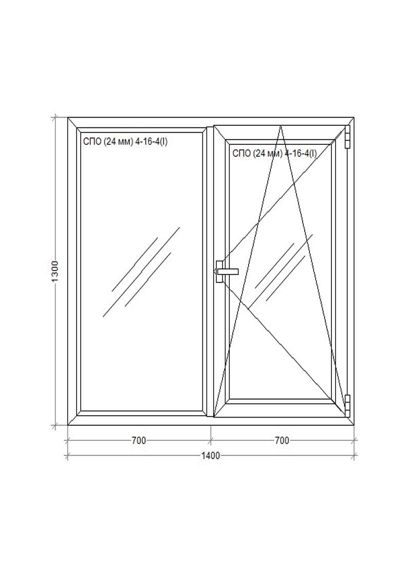 Окно металлопластиковое WDS 5S поворотно-откидное 1400х1300 мм - фото 3 Окно металлопластиковое WDS 5S поворотно-откидное 1400х1300 мм - фото 3