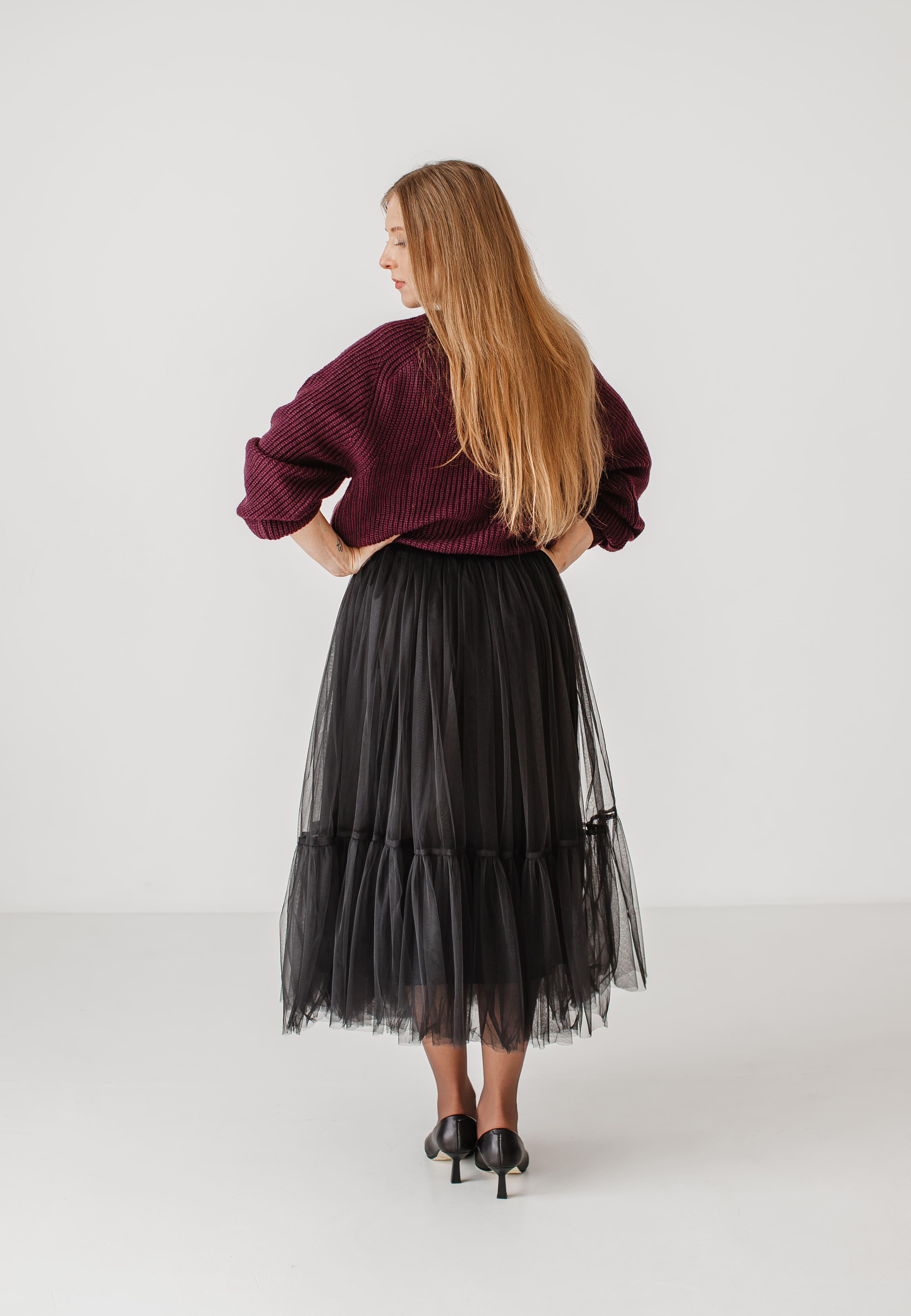 Спідниця жіноча VSlatinina фатинова L Чорний (01234567843) - фото 3 Спідниця жіноча VSlatinina фатинова L Чорний (01234567843) - фото 3