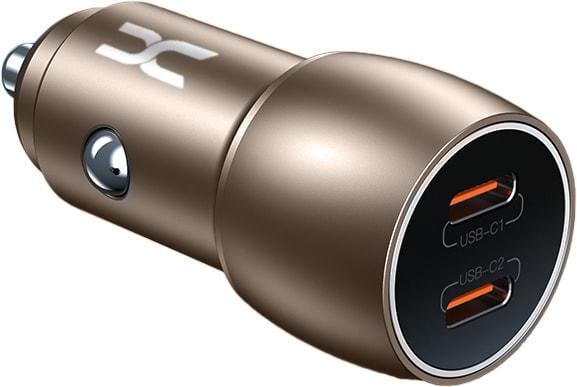 Зарядка швидка автомобільна DC XC-40 2 PD кабель Type-C 40W Gold (34740)