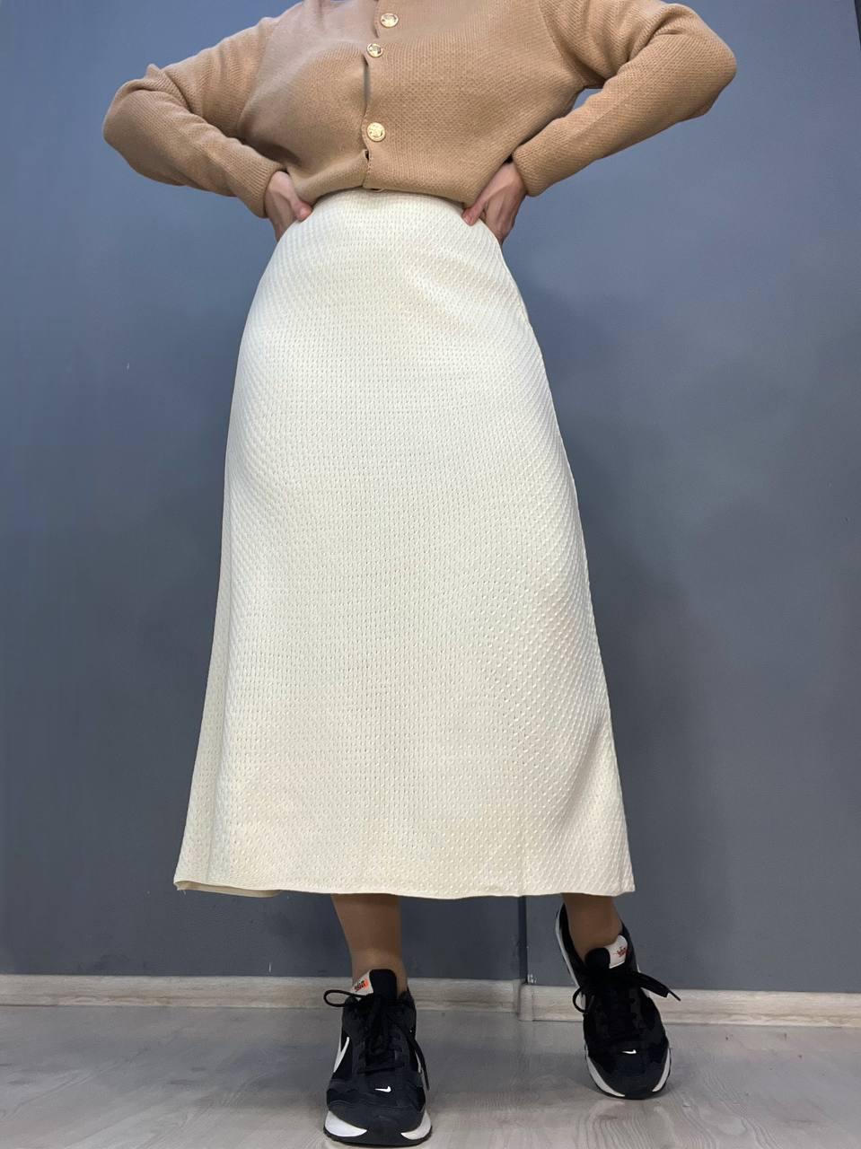 Юбка женская My fashion 2024402 трапеция косичка длинная OS Молочный (1150) - фото 6 Юбка женская My fashion 2024402 трапеция косичка длинная OS Молочный (1150) - фото 6