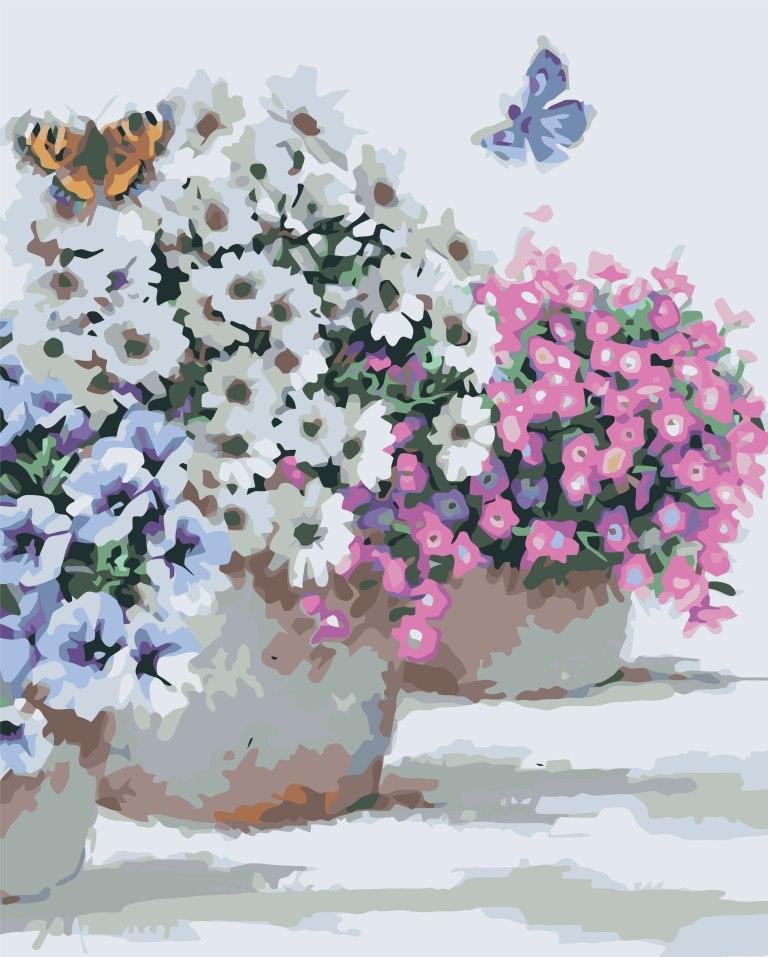 Картина по номерам Идейка Цветы в горшочках 40x50 см (skl-КНО2933)