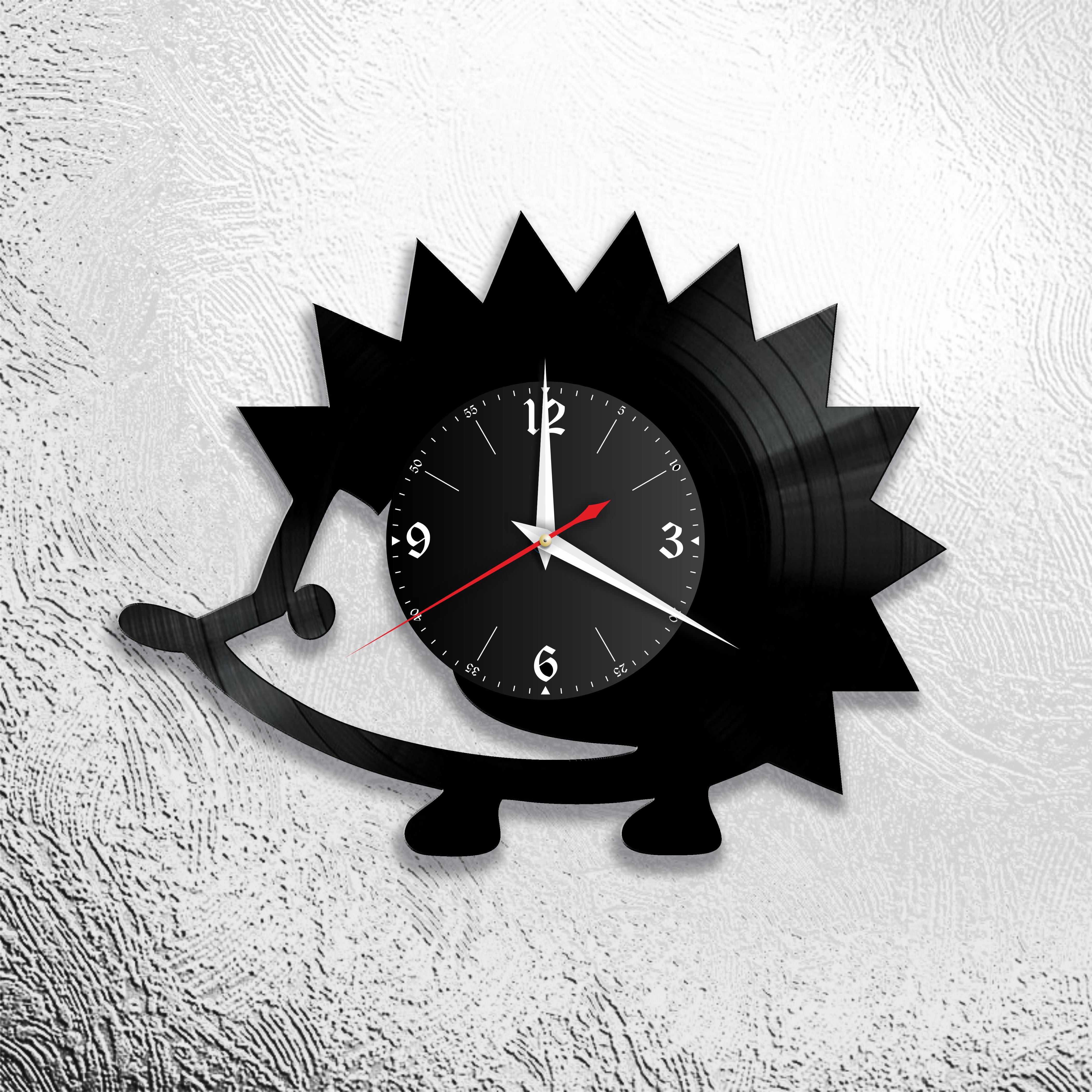 Часы настенные Ежик 1077 из виниловой пластинки