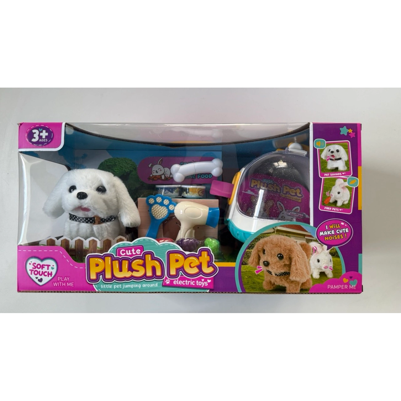 Интерактивный песик 070-1B со звуковыми эффектами и набором для игры White (29195011)