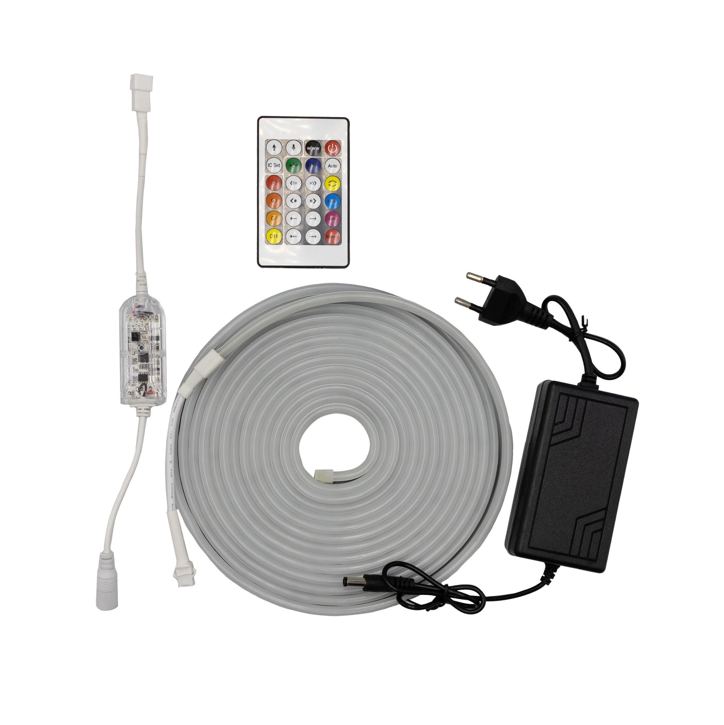 Світлодіодна стрічка неонова Prolum RGB Full Color готовий набір 6x12 12V 5 м Різнокольоровий (28522770)