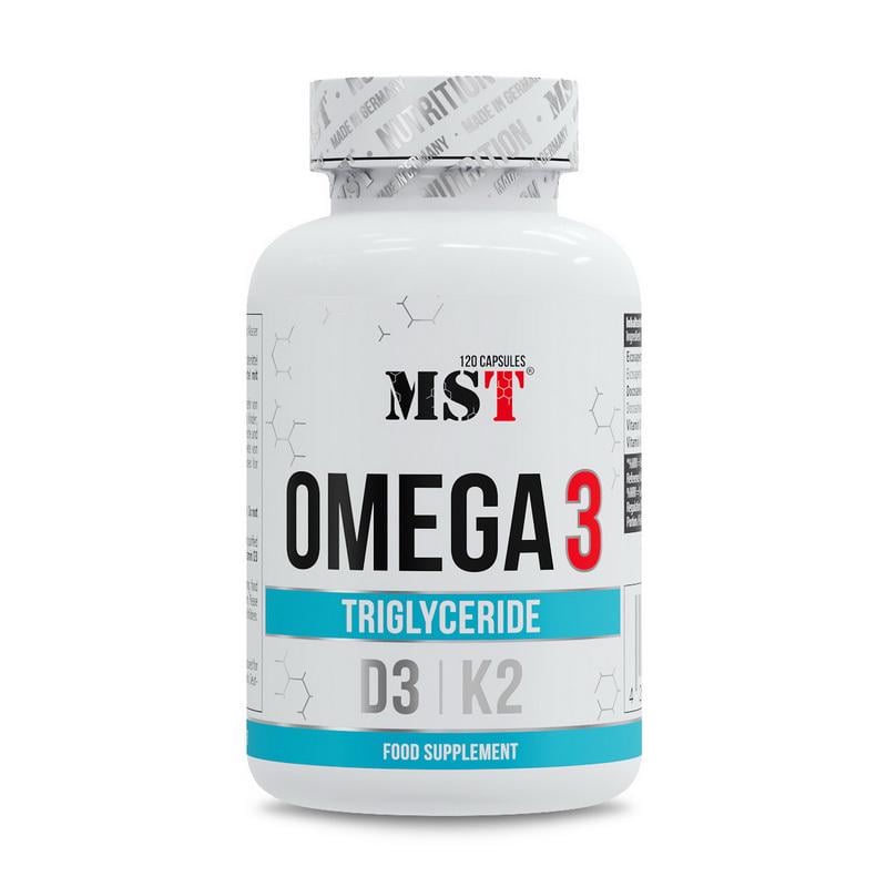 Омега-3 MST Omega 3 Triglyceride D3 + K2 120 капс.
