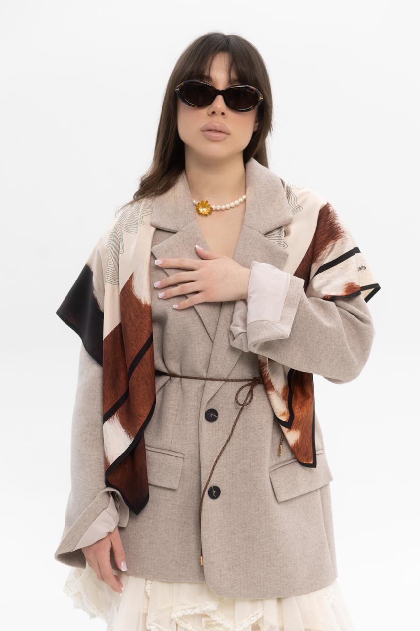 Платок Коровка шелковый односторонняя печать 55х55 см (27553288) - фото 6 Платок Коровка шелковый односторонняя печать 55х55 см (27553288) - фото 6