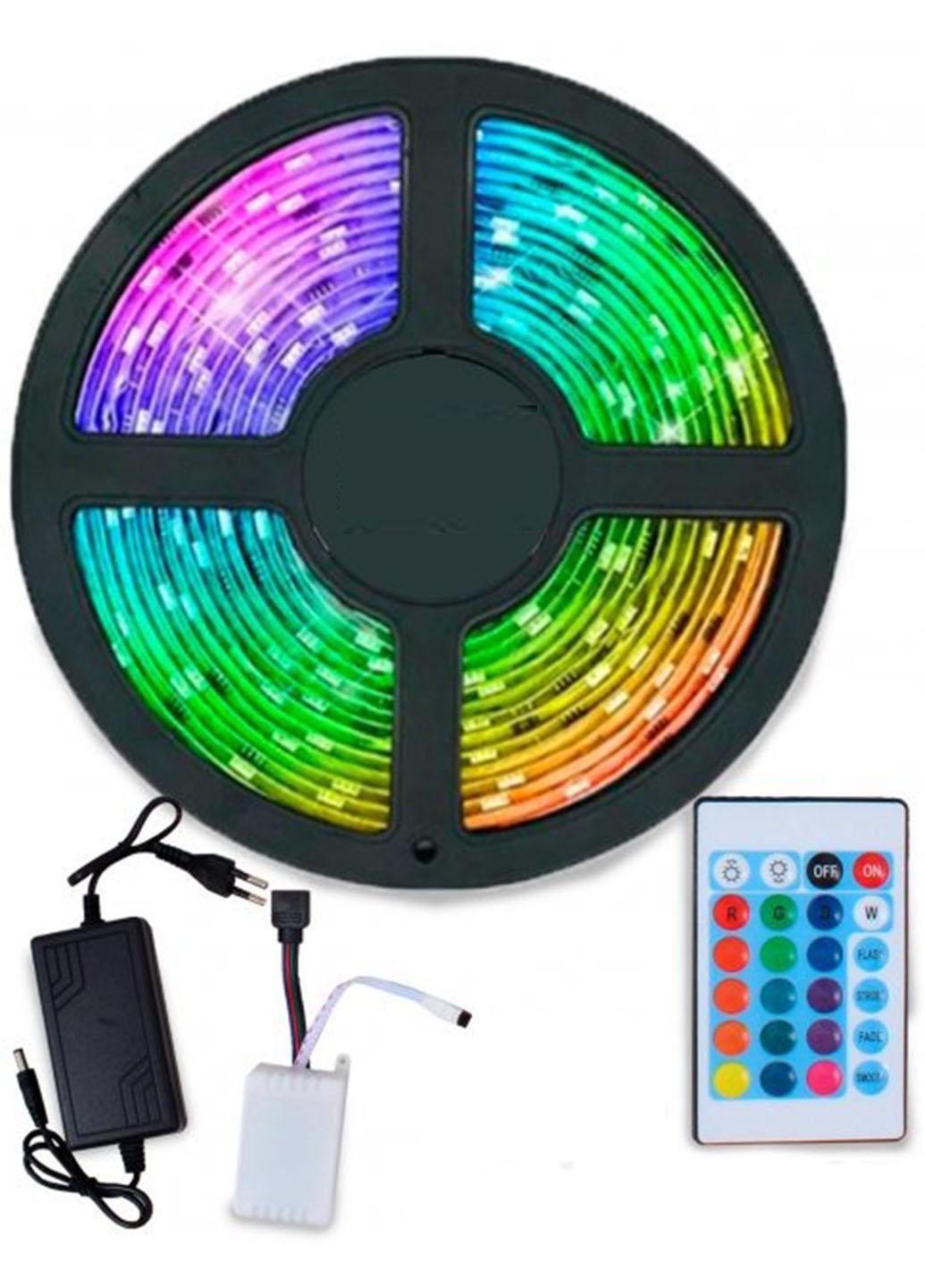 Стрічка світлодіодна UKC 5050 12 V RGB 16 режимів з пультом управління та блоком від розетки 5 м Різнокольоровий (50502U) - фото 4 Стрічка світлодіодна UKC 5050 12 V RGB 16 режимів з пультом управління та блоком від розетки 5 м Різнокольоровий (50502U) - фото 4