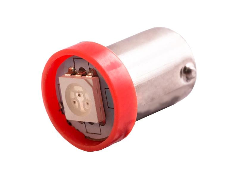 Автолампа светодиодная BA9S T4W 12 В SMD5050-1led Красный (103)