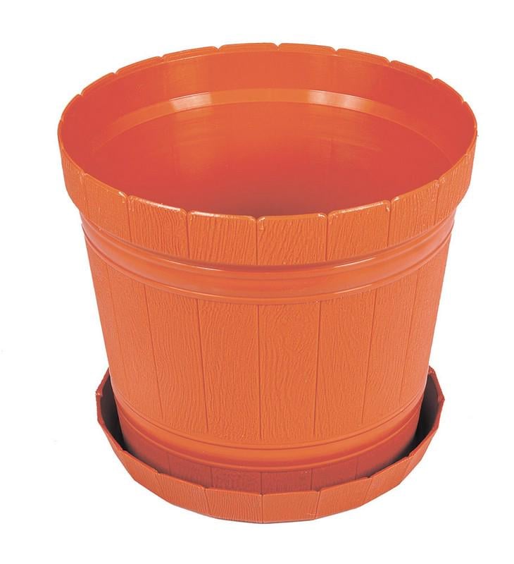 Горшок цветочный Господар Бочонок D 21 см Brown (92-8040)