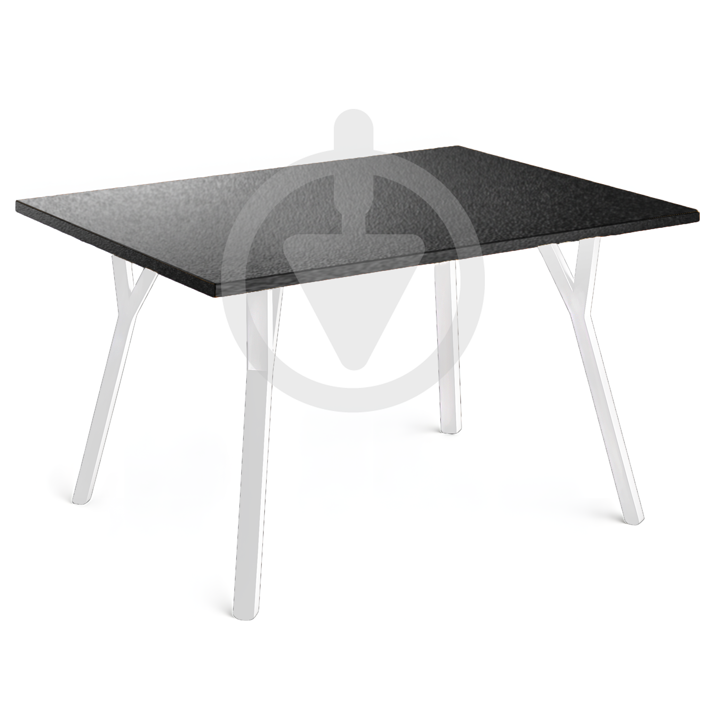 Стол кухонный прямоугольный RoMax Magnit Loft 100 см Антрацит/Белый