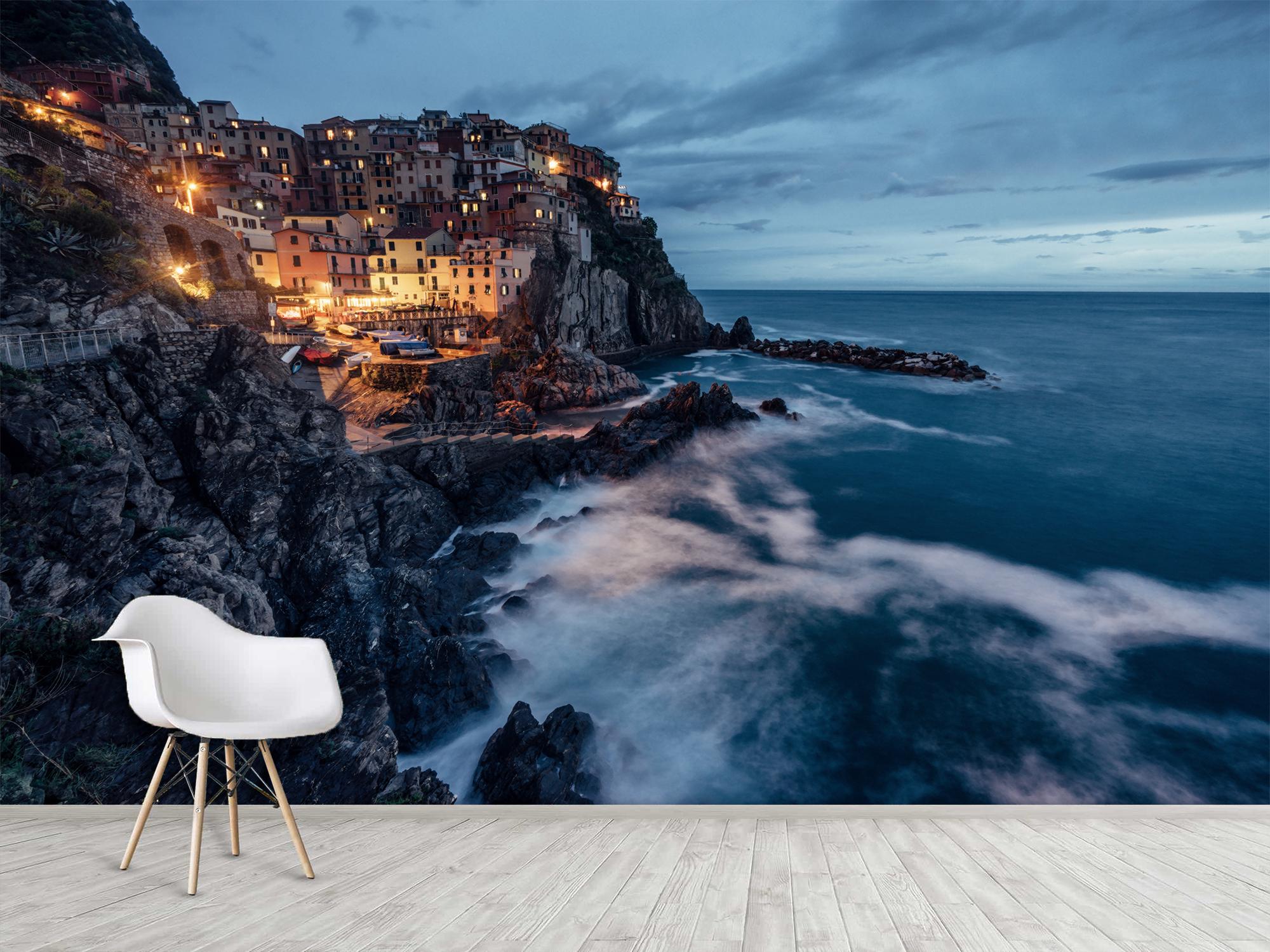 Фотообои флизелиновые Upstream Город на холмистых горах у моря 180х120 см (S5NTR-108/2) - фото 3