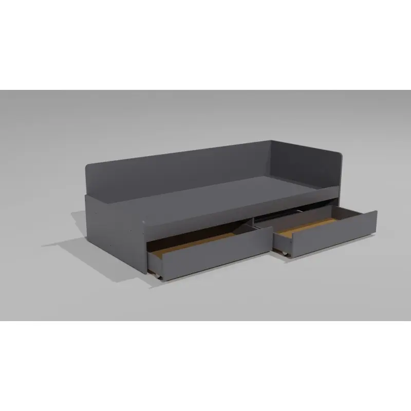 Ліжко односпальне Соната з шухлядами 80х190 см Графіт (26760342) - фото 2