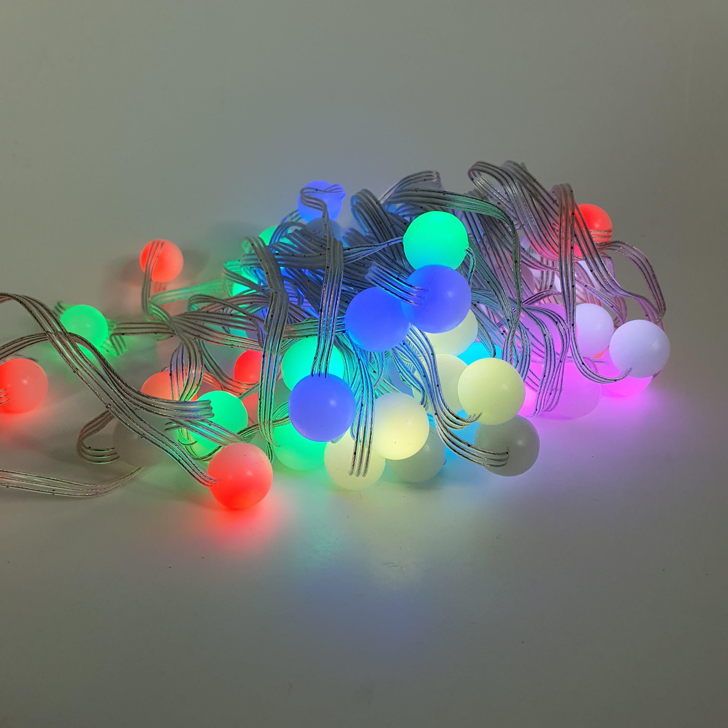 Гирлянда LED Smart SFK-03 Матовый шарик RGB 50 шариков 200 Лм 10 м (BRG-897) Гирлянда LED Smart SFK-03 Матовый шарик RGB 50 шариков 200 Лм 10 м (BRG-897)