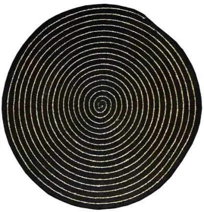 Серветка сервірувальна Olens Плетінка 38 см Чорно-золотий (DL-N13-3)