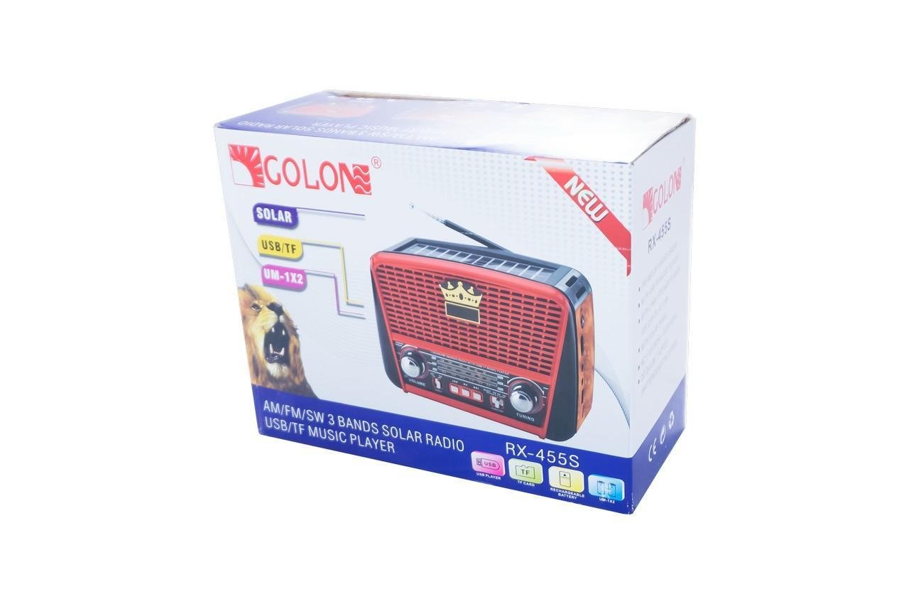Радиоприемник Golon RX 455S с солнечной панелью Черный - фото 6 Радиоприемник Golon RX 455S с солнечной панелью Черный - фото 6