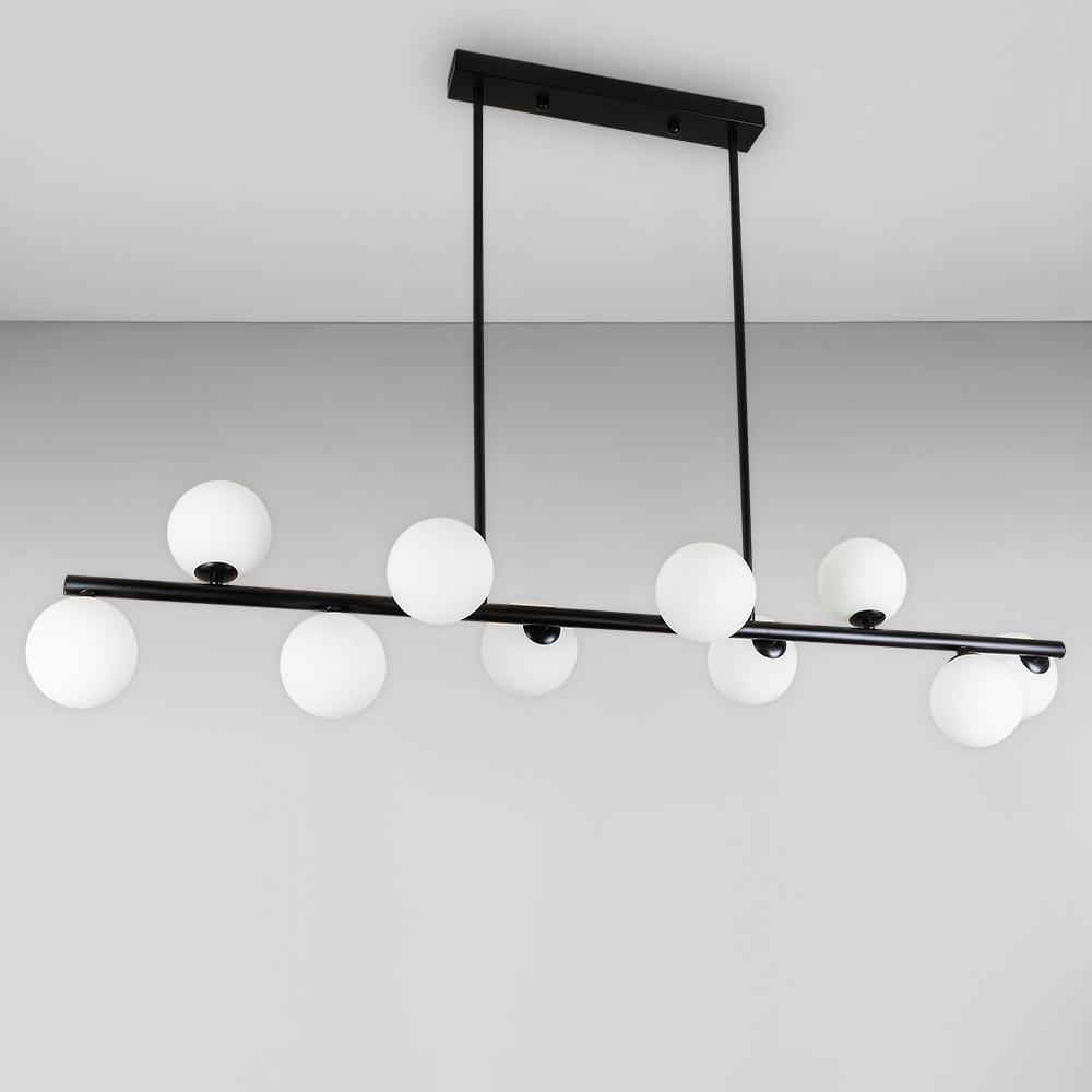 Люстра потолочная Light House LS-18615-10 BK/WH Черный/Белый