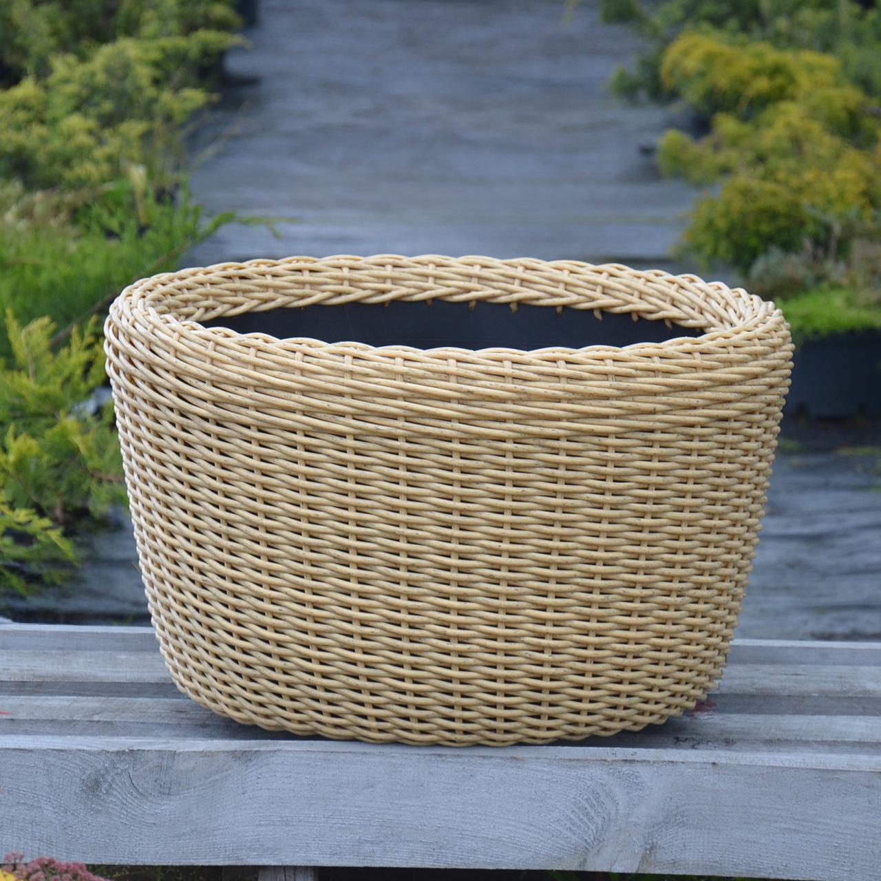 Кашпо велике для рослин та квітів з штучного ротангу/ручної роботи 60 л Світле дерево (12343665) - фото 6 Кашпо велике для рослин та квітів з штучного ротангу/ручної роботи 60 л Світле дерево (12343665) - фото 6