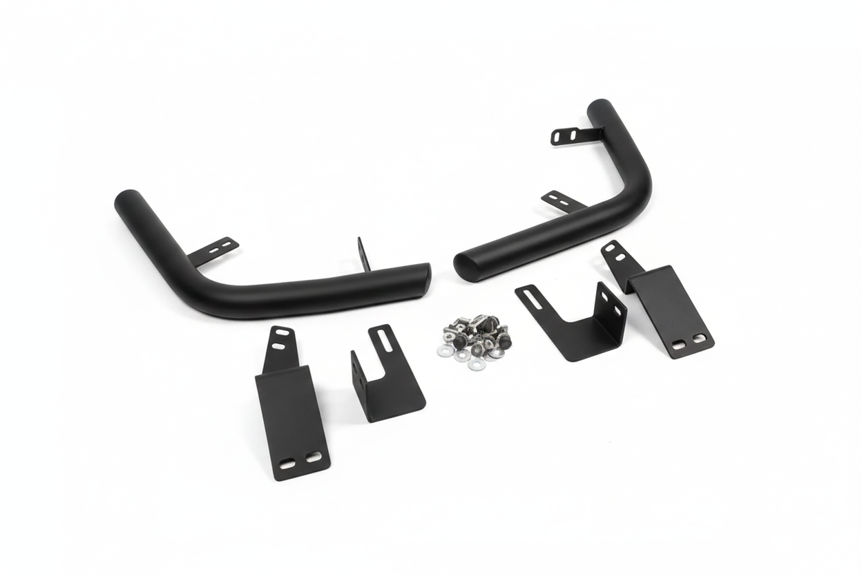 Задние уголки CAN AK003 для Toyota Land Cruiser Prado 120 2002-2009 гг. нержавеющая сталь 2 шт. Черный (187326) Задние уголки CAN AK003 для Toyota Land Cruiser Prado 120 2002-2009 гг. нержавеющая сталь 2 шт. Черный (187326)