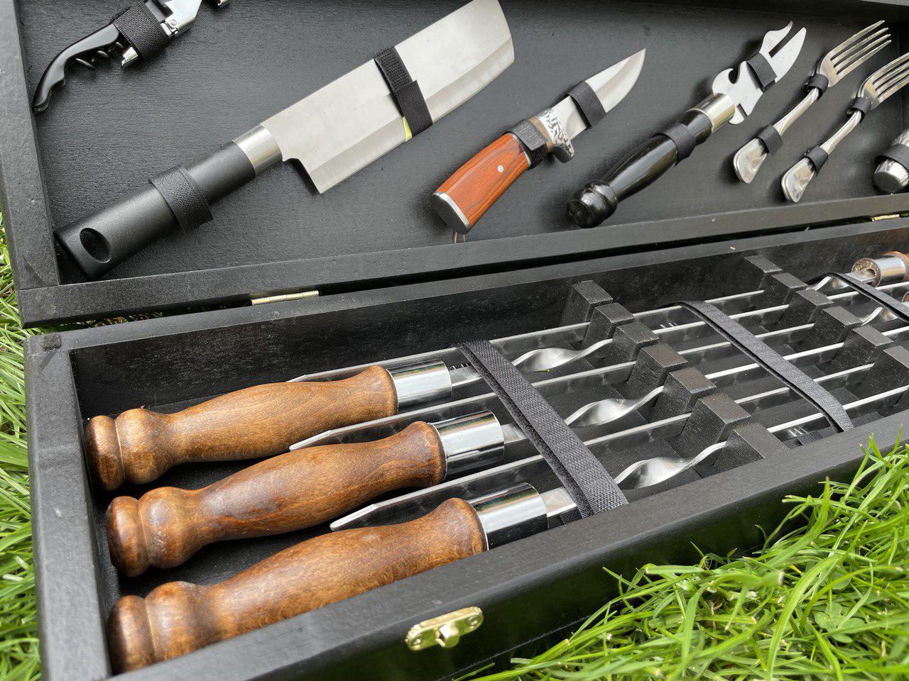 Набір шампурів Пікнік 16 у кейсі (10736588) - фото 5 Набір шампурів Пікнік 16 у кейсі (10736588) - фото 5