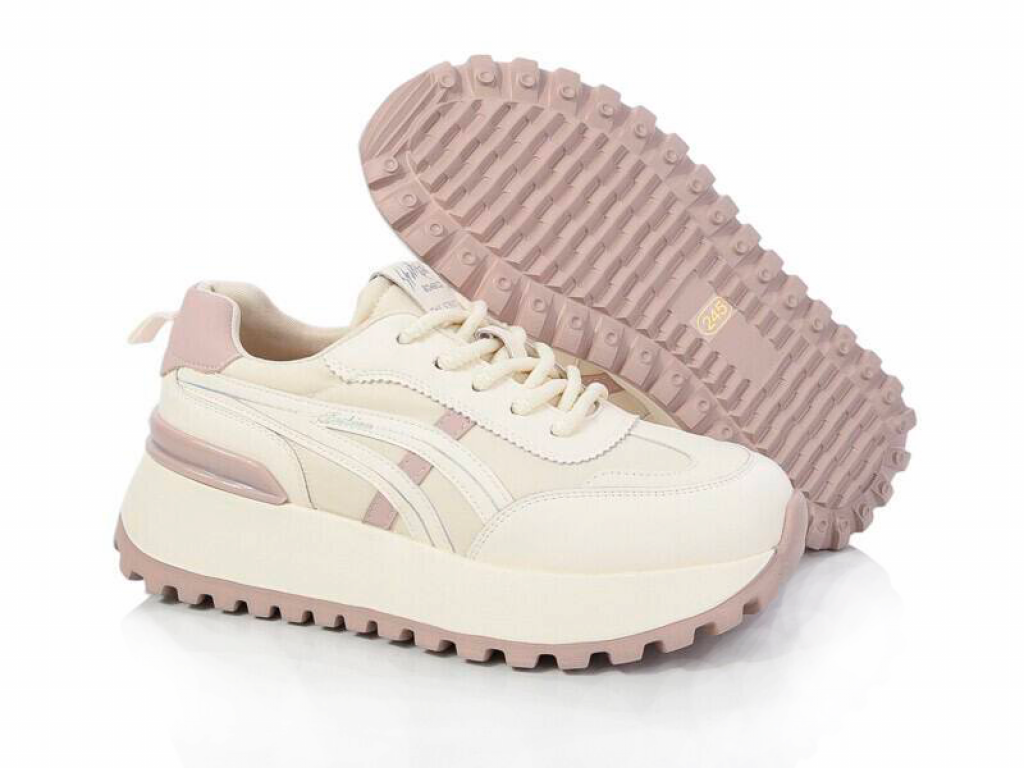 Кроссовки для девочек 47 р. 36 Бежевый