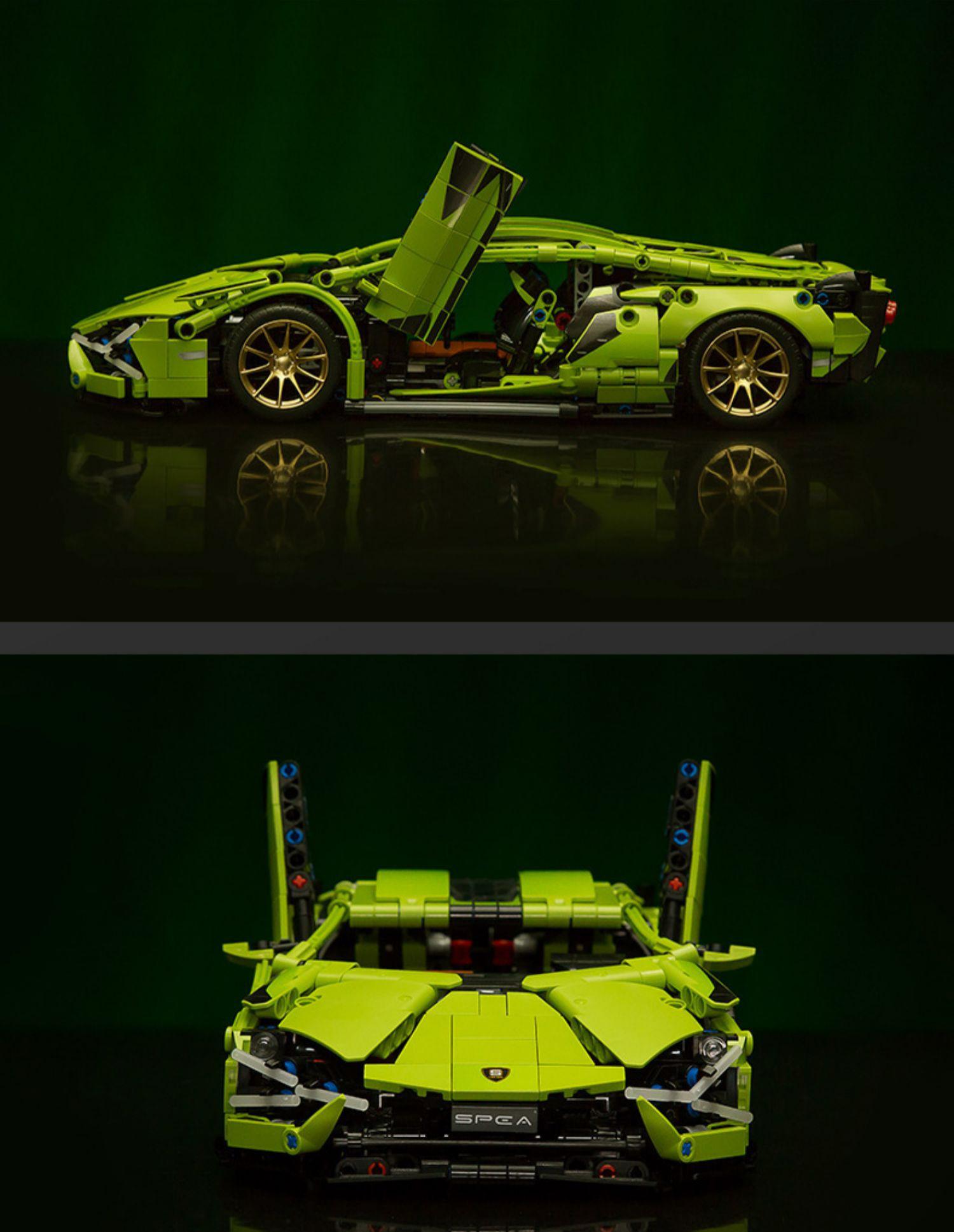 Конструктор машинка Lamborghini Technol Model 1:14 на 1254 деталі Зелений - фото 13